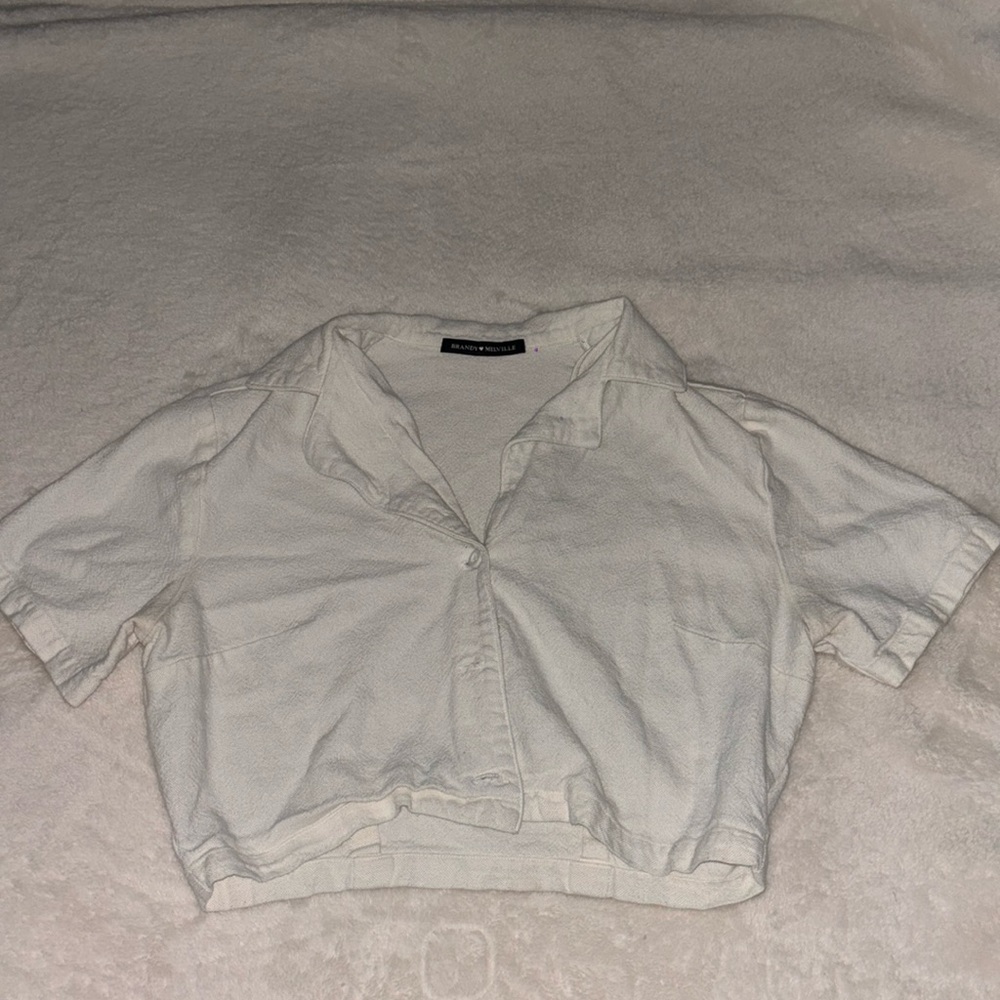 Brandy Melville collared cropped top